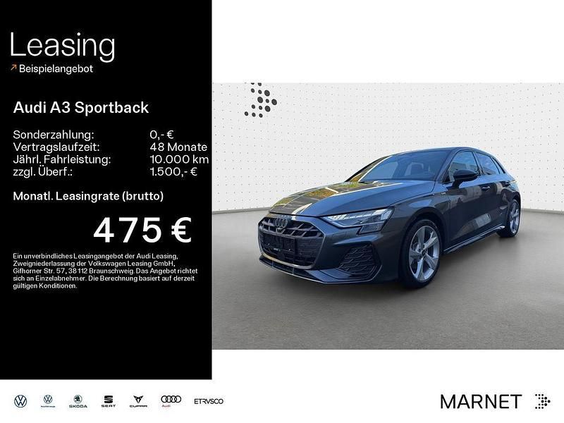 Grau Neu 2025 Audi A3 Sportback S-Line Kleinwagen | 42.990 € (Fairer Preis) - Bild 1/4