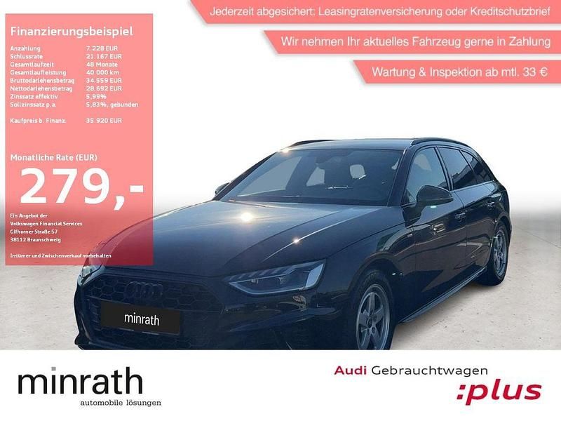 Mythosschwarz metallic Gebraucht 2024 Audi A4 S-Line Kombi | 35.920 € (Fairer Preis) - Bild 1/4