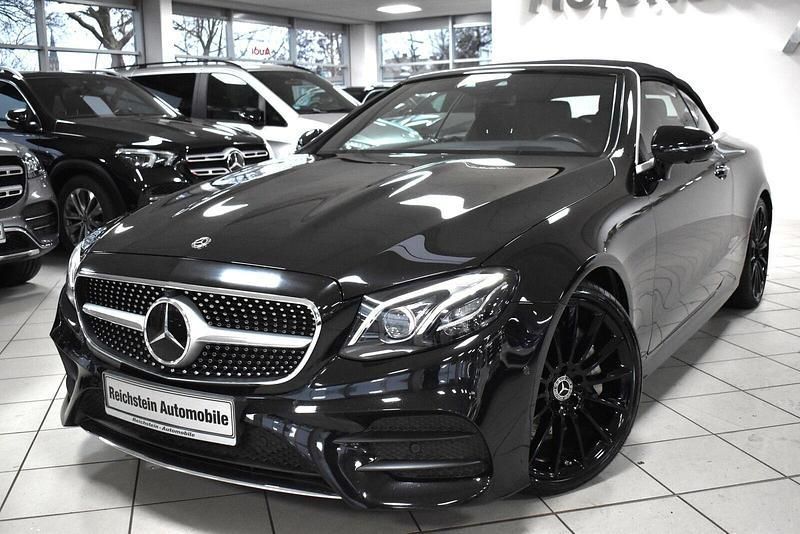 Obsidianschwarz (metallic) Gebraucht 2019 Mercedes E350 AMG Cabrio | 43.980 € (Etwas zu teuer) - Bild 1/4