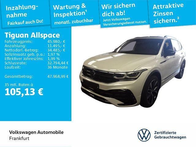 Weiß Gebraucht 2025 VW Tiguan Allspace R-line SUV | 45.980 € (Fairer Preis) - Bild 1/4
