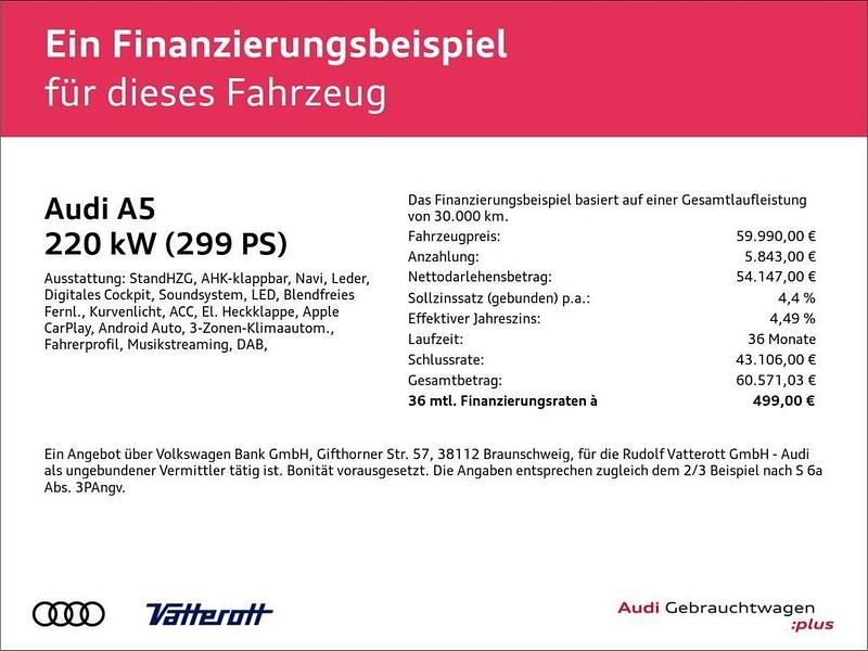 Gebraucht Audi A5 Ambiente 299 PS (219 kW) 2025 Grenadinerot metallic Limousine