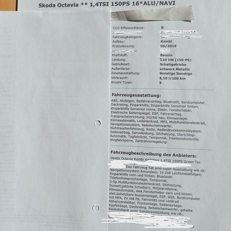 Gebraucht Skoda Octavia 150 PS (110 kW) 2016 Schwarz Kleinwagen