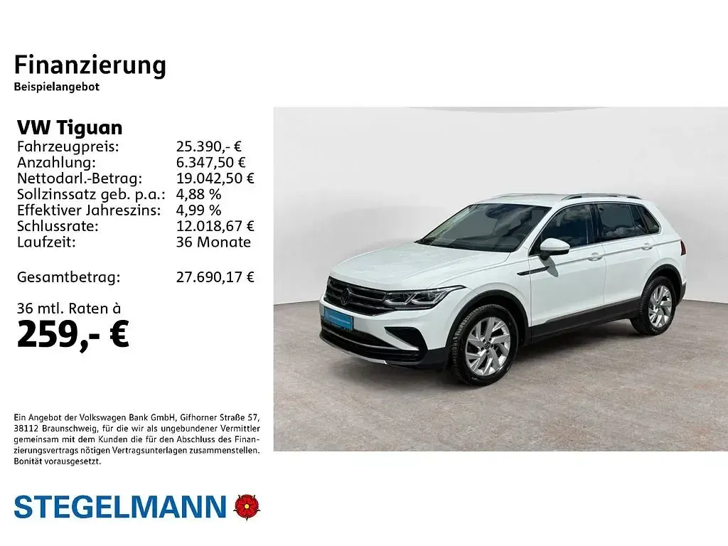 Gebraucht VW Tiguan Elegance 150 PS (110 kW) 2024 Weiß SUV