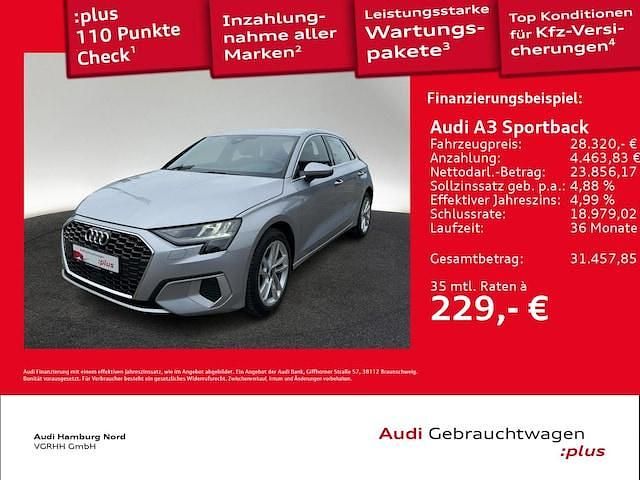 Gebraucht Audi A3 Advanced Plus 150 PS (110 kW) 2024 Florettsilber metallic Limousine
