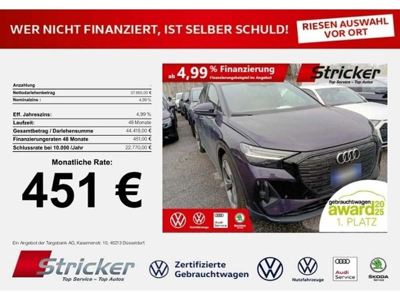 Gebraucht Audi e-tron Sportback S-Line 219 kW (299 PS) 2023 Auroraviolett metallic (metallic) SUV