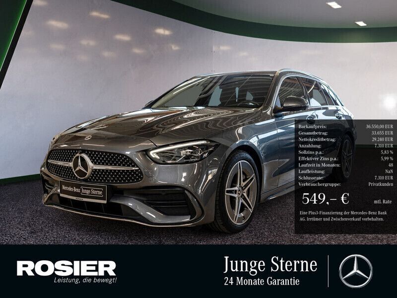 Selenitgrau Gebraucht 2022 Mercedes C220 AMG Kombi | 36.550 € (Teuer) - Bild 1/4