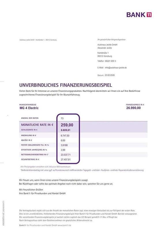 Gebraucht MG MG4 EV Trophy 180 kW (245 PS) 2023 Fizzy orange &black roof Kleinwagen