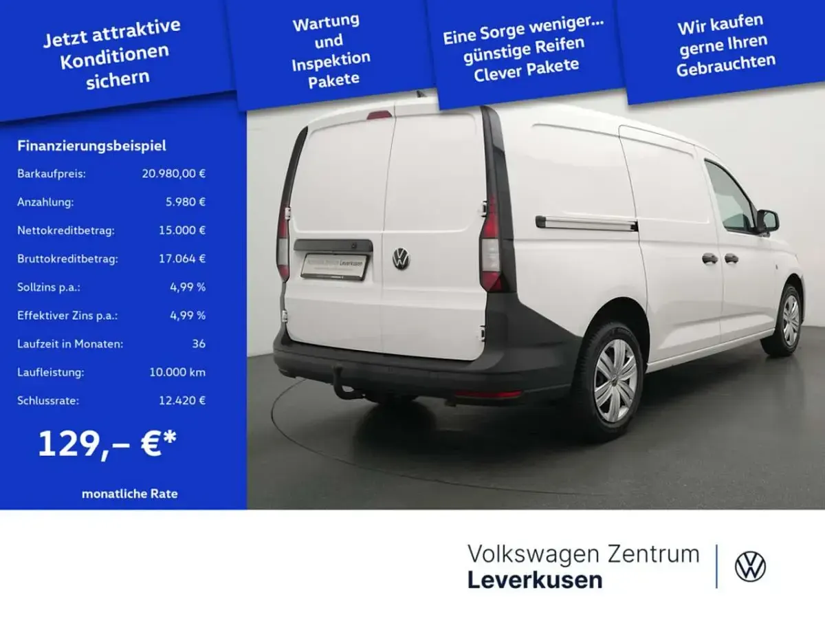 Gebraucht VW Caddy Maxi 102 PS (75 kW) 2023 Weiß Van / Kleinbus