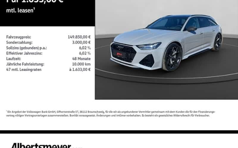 Grau Neu 2025 Audi RS6 Performance Kombi | 149.850 € (Guter Preis) - Bild 1/4