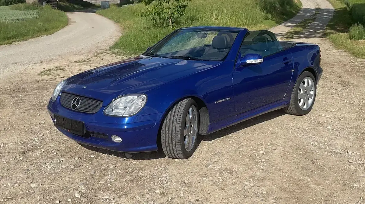 Gebraucht Mercedes SLK200 163 PS (119 kW) 2003 Blau Cabrio