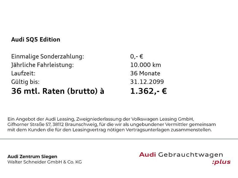 Neu Audi SQ5 Edition .1 367 PS (269 kW) 2026 Mythosschwarz metallic SUV