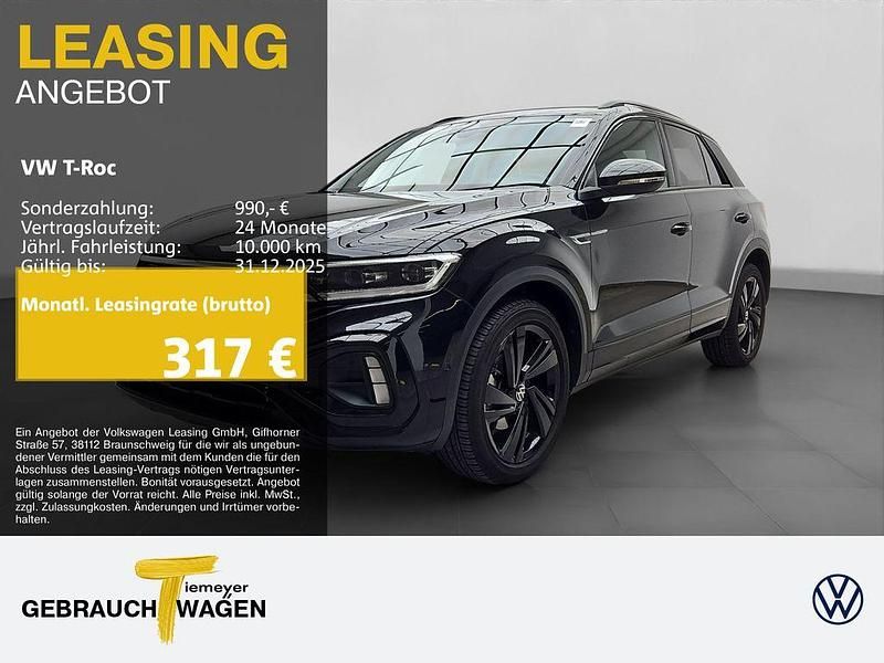 Schwarz Gebraucht 2024 VW T-Roc R-line SUV | 30.870 € (Fairer Preis) - Bild 1/4