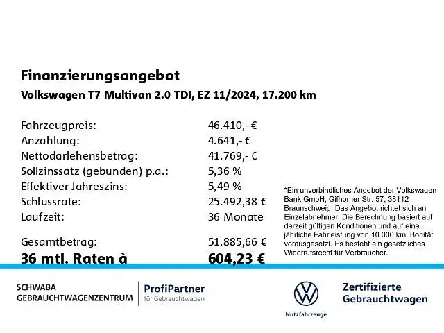 Gebraucht VW Multivan Basis 150 PS (110 kW) 2024 Grau Van / Kleinbus