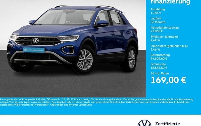 Blau Gebraucht 2024 VW T-Roc Life SUV | 24.244 € (Superpreis) - Bild 1/4