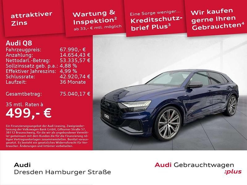 Gebraucht Audi Q8 Ambiente 286 PS (210 kW) 2023 Navarrablau metallic SUV