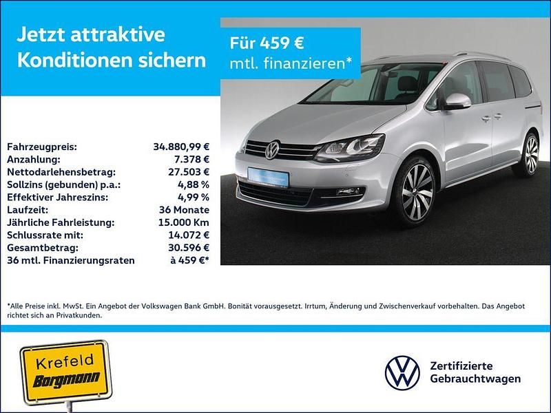Silber / reflexsilber Gebraucht 2021 VW Sharan Highline Van / Kleinbus | 34.881 € (Etwas zu teuer) - Bild 1/4