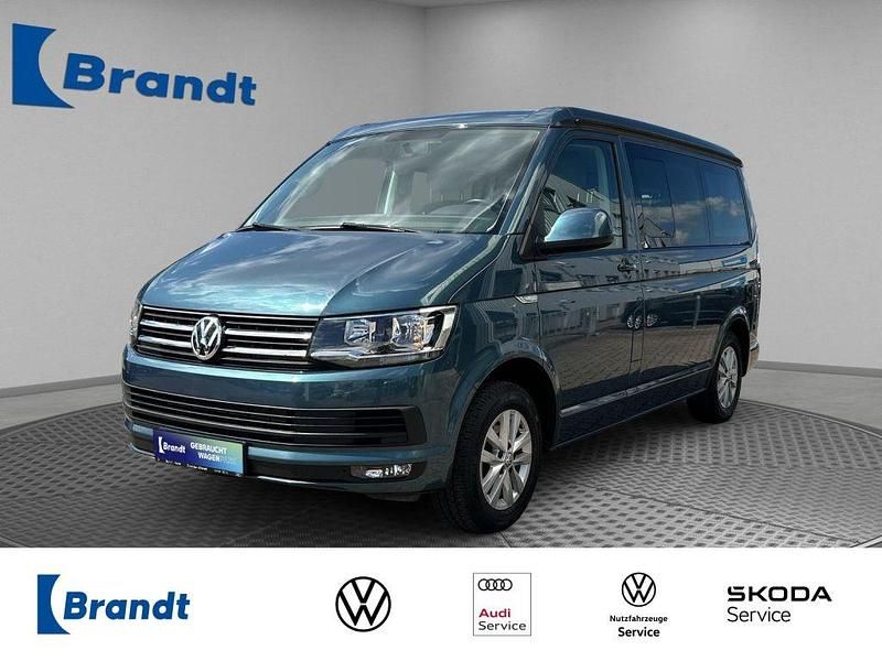 3t bambusgarden green metallic (metallic) Gebraucht 2017 VW T6 California Van | 47.390 € - Bild 1/3