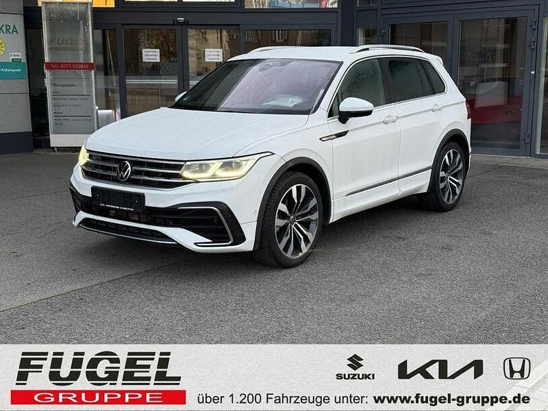 Pure white Gebraucht 2022 VW Tiguan R-line SUV | 31.499 € (Superpreis) - Bild 1/4