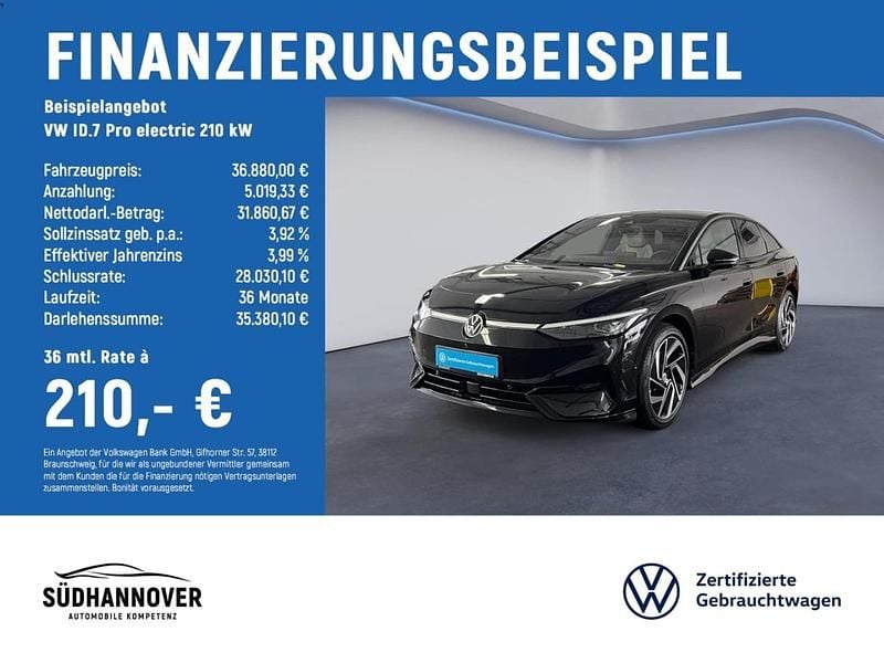 Gebraucht VW ID.7 Pro 210 kW (286 PS) 2024 Schwarz Limousine
