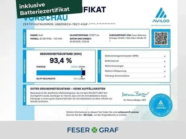 Mythosschwarz metallic Gebraucht 2022 Audi Q3 Sportback Business SUV | 28.440 € (Fairer Preis) - Bild 1/2