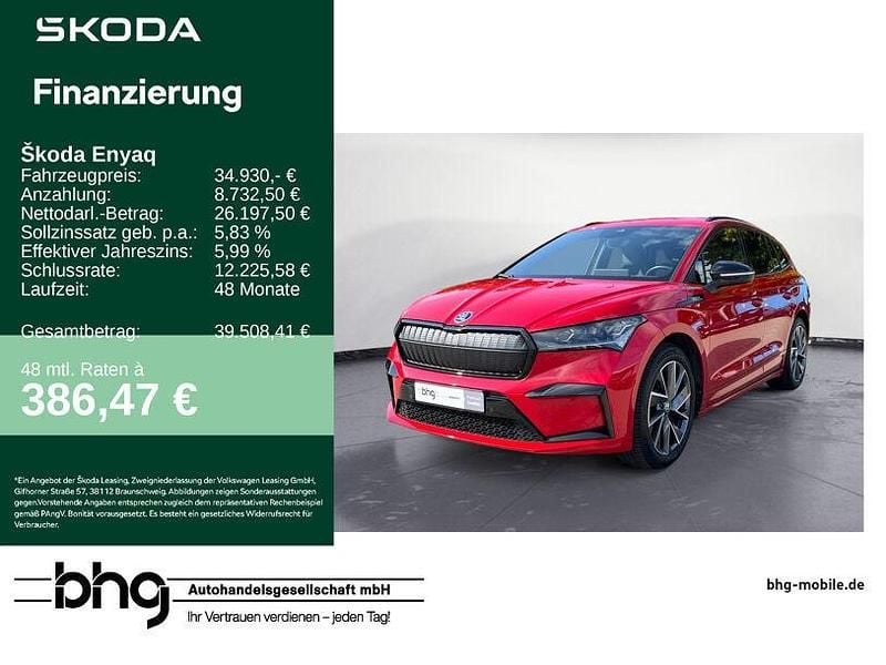 Velvetrot premium metallic Gebraucht 2023 Skoda Enyaq iV SportLine SUV | 34.930 € (Guter Preis) - Bild 1/4