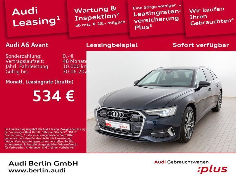 Firmamentblau metallic Gebraucht 2024 Audi A6 Advanced Plus Kombi | 51.900 € (Teuer) - Bild 1/3