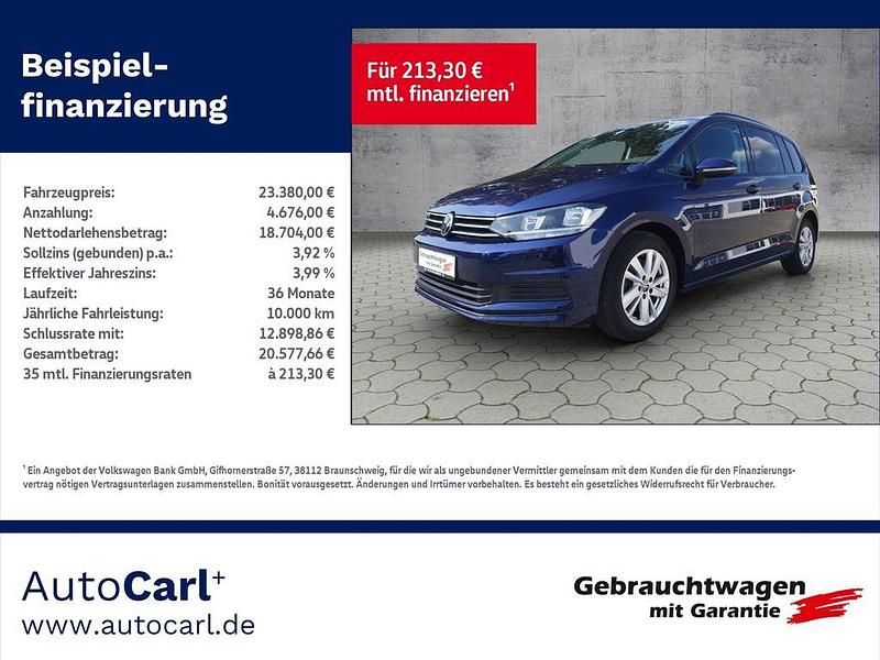 Atlantik blue metallic Gebraucht 2021 VW Touran Comfortline Van / Kleinbus | 23.380 € (Guter Preis) - Bild 1/4
