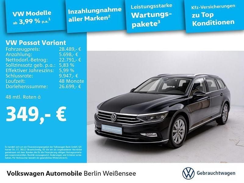 2t deep black perleffekt Gebraucht 2022 VW Passat Elegance Kombi | 28.489 € (Fairer Preis) - Bild 1/4