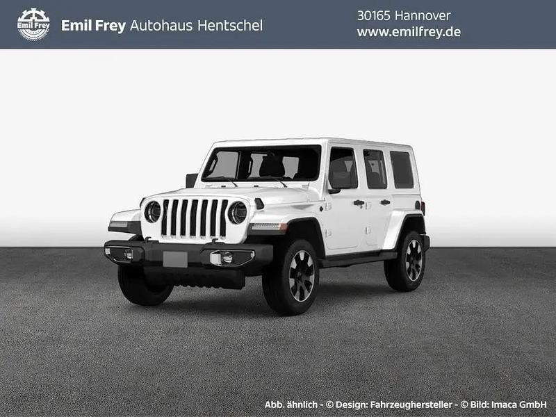 Bright white Neu 2025 Jeep Wrangler Unlimited Sahara SUV | 66.944 € (Etwas zu teuer) - Bild 1/4