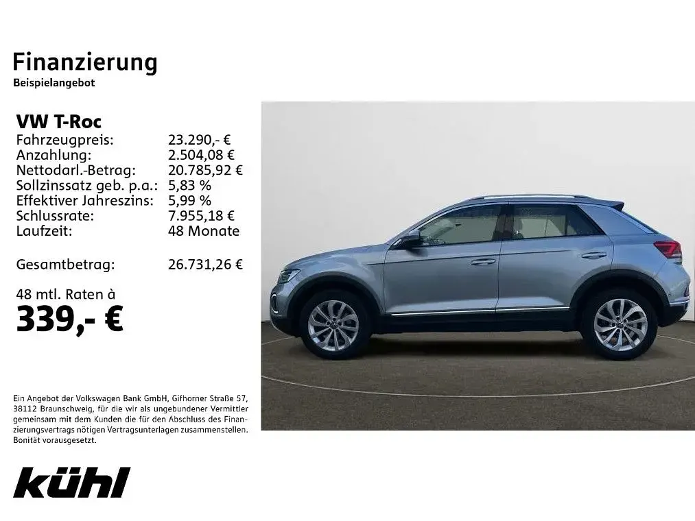 Occasion VW T-Roc Style 150 ch (110 kW) 2023 Argent SUV