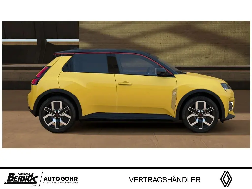 Neu Renault 5 E-Tech Komfort 110 kW (150 PS) 2026 Pop yellow! metallic, dach bla Kleinwagen