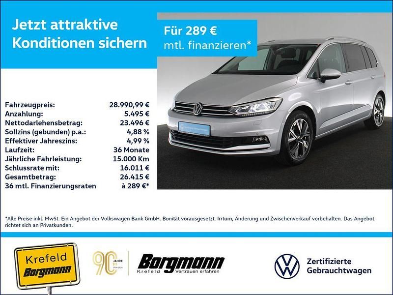 Gebraucht VW Touran Highline 150 PS (110 kW) 2022 Silber / reflexsilber Van / Kleinbus