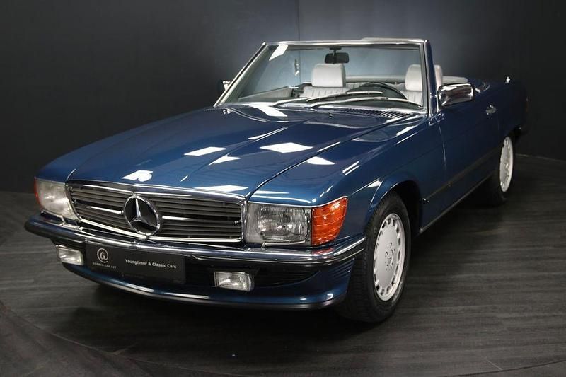 Nautikblaumetallic 929 Gebraucht 1986 Mercedes SL300 Cabrio | 58.900 € - Bild 1/4