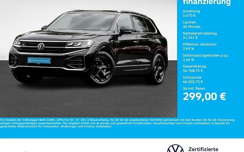 Schwarz Gebraucht 2024 VW Touareg R-line SUV | 56.911 € (Guter Preis) - Bild 1/4