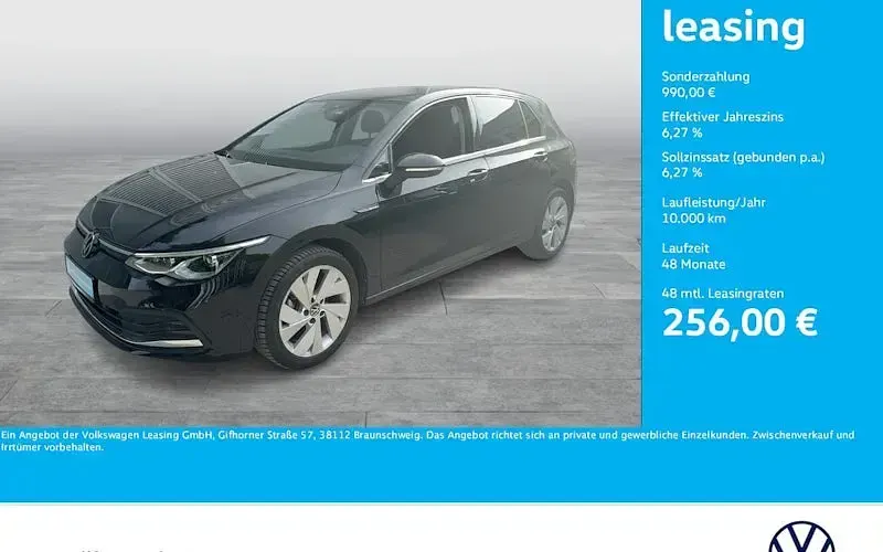 Gebraucht VW Golf VIII Style 130 PS (95 kW) 2024 Schwarz Limousine