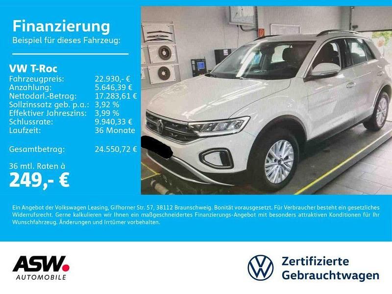 Ascotgrau Gebraucht 2022 VW T-Roc Life SUV | 22.930 € (Fairer Preis) - Bild 1/3