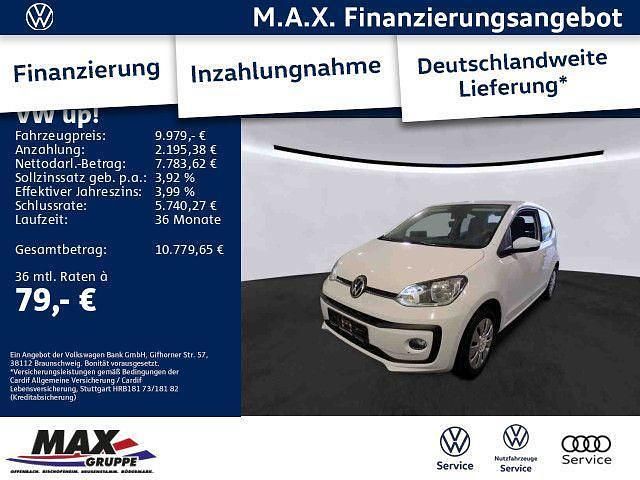 Weiß Gebraucht 2020 VW up! move up! Kleinwagen | 9.978 € (Guter Preis) - Bild 1/4