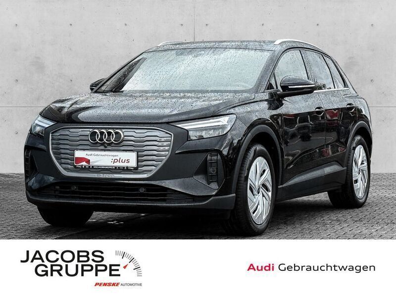 Mythosschwarz metallic Gebraucht 2022 Audi Q4 e-tron Basis SUV | 28.430 € (Fairer Preis) - Bild 1/4