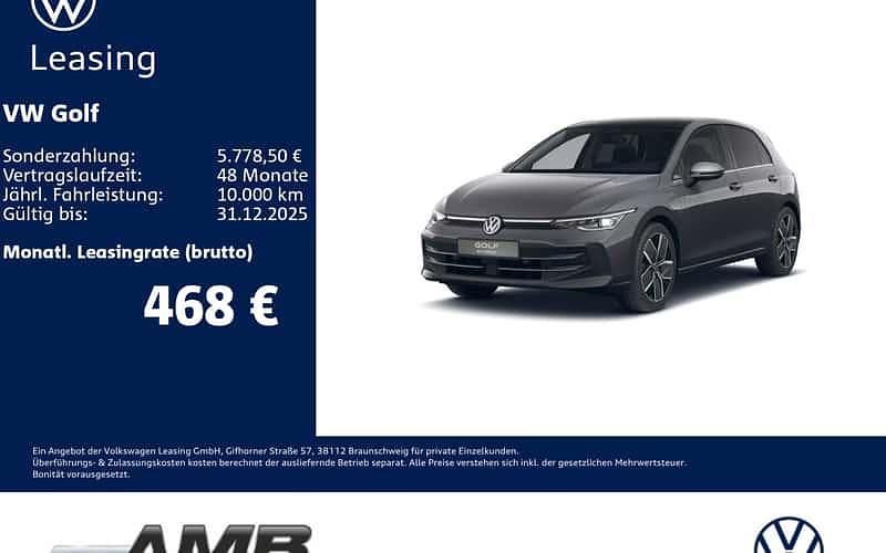 Grau Neu 2025 VW Golf VIII Style Limousine | 52.440 € - Bild 1/4
