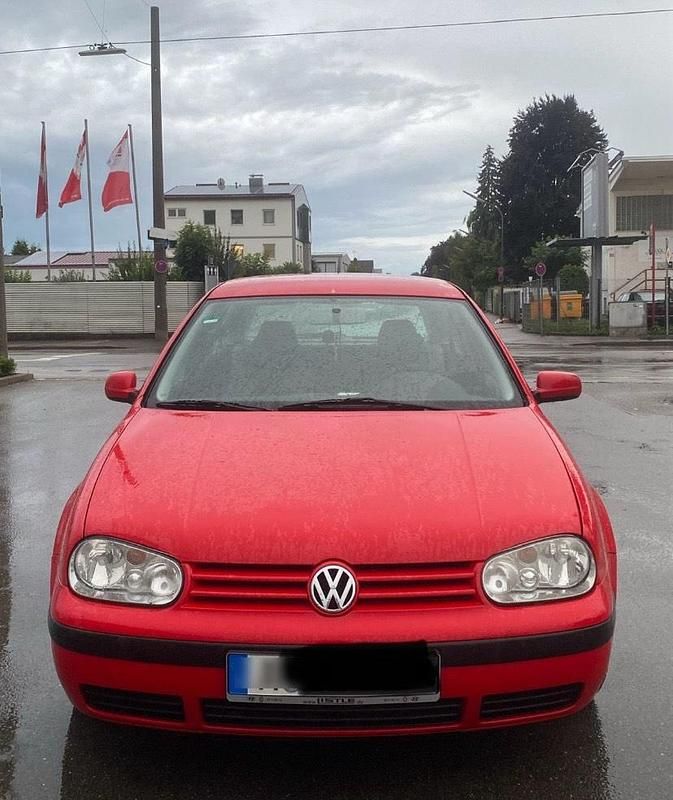 Rot Gebraucht 2001 VW Golf IV Kleinwagen | 450 € (Superpreis) - Bild 1/4