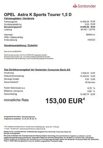 Gebraucht Opel Astra 122 PS (89 kW) 2022 Schwarz Kombi