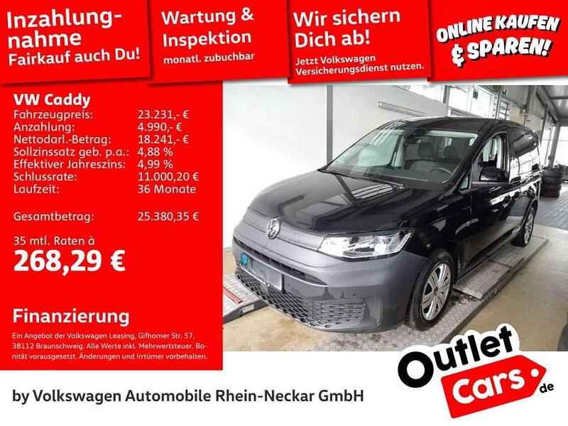 Gebraucht VW Caddy Basis 122 PS (89 kW) 2021 Deep black perleffekt Van / Kleinbus