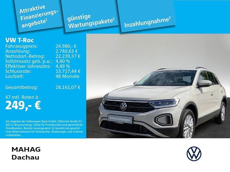 Beige Gebraucht 2023 VW T-Roc Life SUV | 24.980 € (Superpreis) - Bild 1/3