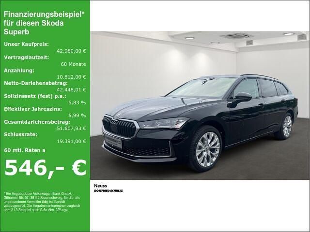 Ebony schwarz metallic Gebraucht 2024 Skoda Superb Selection Kombi | 42.980 € - Bild 1/2