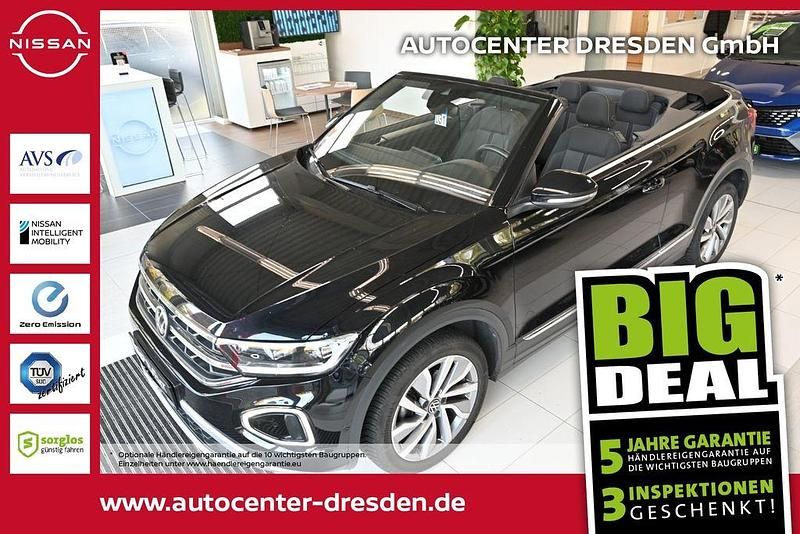 Deep black perleffekt Gebraucht 2022 VW T-Roc Cabriolet Style Cabrio | 24.490 € (Guter Preis) - Bild 1/4
