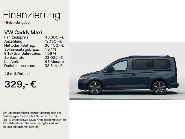 Gebraucht VW Caddy Maxi Goal 122 PS (89 kW) 2022 Blau Van / Kleinbus