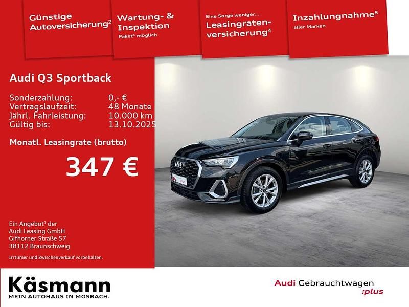 Mythosschwarz metallic Gebraucht 2024 Audi Q3 S-Line SUV | 37.930 € (Fairer Preis) - Bild 1/4