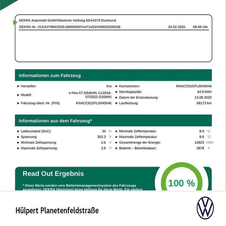 Gebraucht Kia e-Niro Vision 150 kW (204 PS) 2020 Graphit metallic SUV