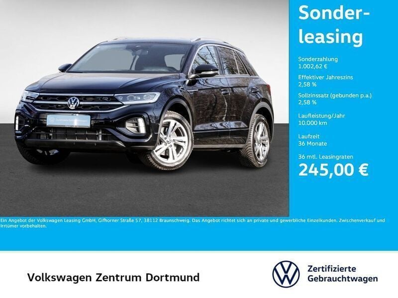 Deep black perleffekt Gebraucht 2024 VW T-Roc R-line SUV | 30.898 € (Fairer Preis) - Bild 1/3