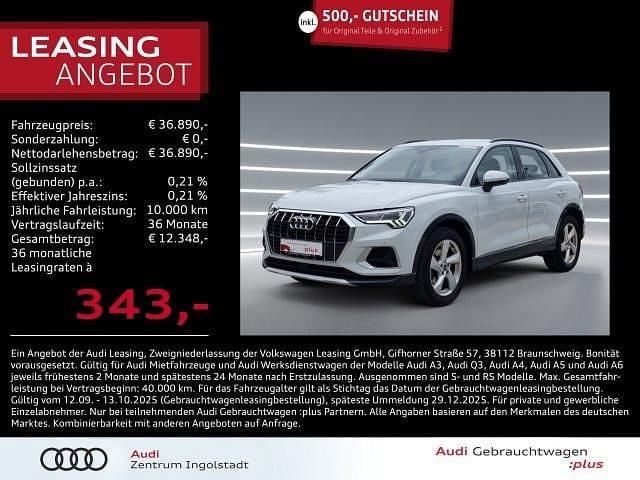 Weiß metallic Gebraucht 2024 Audi Q3 Advanced SUV | 36.890 € (Fairer Preis) - Bild 1/2